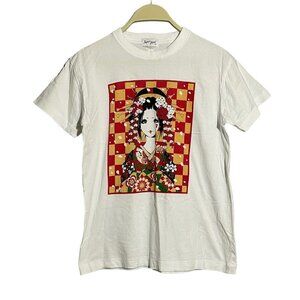 Japan Shine Geisha Girl Women TShirt Size S Japanese Kimono White Oriental Asia